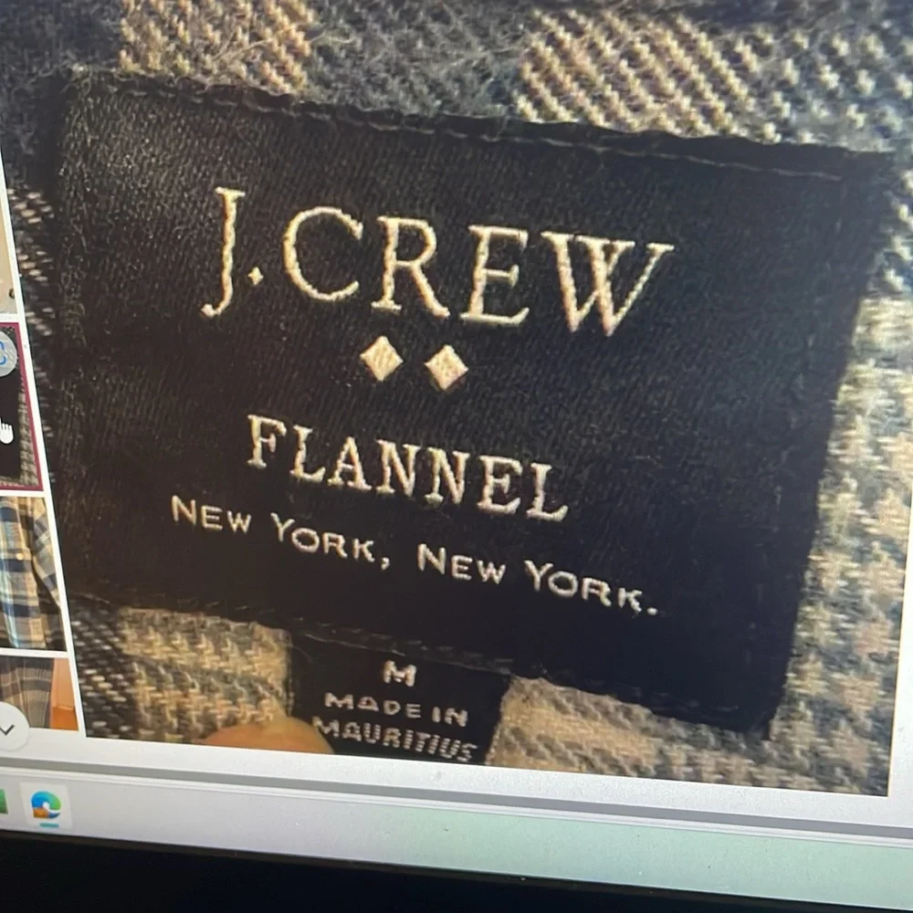 J. Crew blue/grey plaid flannel shirt M